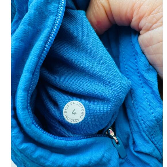 Lululemon Blue Crinkle High Rise Shorts Size 4 Women's Lined Athletic - Picture 11 of 14